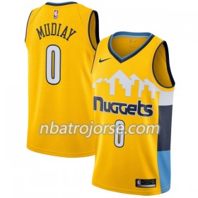 Män Denver Nuggets Tröja Emmanuel Mudiay 0 Nike 2017-18 Grå Swingman